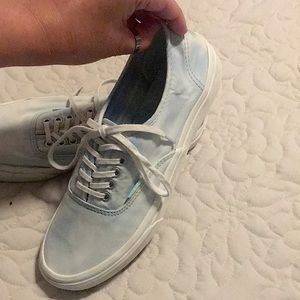 Blue tie-dye Vans
